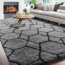 ONASAR 7x9 Area Rugs for Living Room Bedroom, Washable Large Fluffy Grey and Black Throw Rug, Geometric Soft Plush Shaggy Floor Carpet for Nursery Kids Girls Boys Teen Dorm Home Decor Aesthetic by TinyTreasures Baby Boutique
