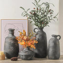 Ceramic Rustic Farmhouse Vase, 12.8" Large Rustic Black Pottery Vases Home Decor Decorative Boho Pampas Vase for Home Decor Table Living Room Decoration Shelf Mantel Enryway Kitchen by CozyNest Decor