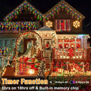 Hezbjiti Christmas Lights Decorations Outdoor, 1600LED 164FT Ice Fairy Lights 8 Modes 320 Drops Fairy String Lights for Christmas Decor Eaves Party Yard Garden by GreenHaven Gardens