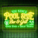 Personalized Pool Side Bar & Grill Neon Sign, Custom LED Light for Backyard Patio, Outdoor Bar Decor, Fun Gift for BBQ & Beer Lovers by CozyNest Decor
