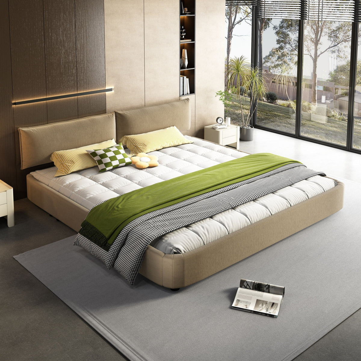 Cloud Bed Frame With Oversized Padded Movable Headboard, photo 8 of 12