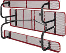Global Industrial 8’L Rectangular Picnic Table, Expanded Metal, Red Thermoplastic Coating, Attached Benches, 1-1/2” Umbrella Pole Hole, Outdoor-Rated, 1000 lb Capacity, 96” x 30” Tabletop by GreenHaven Gardens