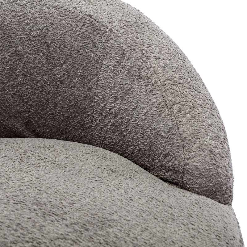 360 Degree Swivel Cuddle Barrel Accent Chairs, Round Armchairs with Wide Upholstered, Fluffy Fabric Chair for Living Room, Bedroom, Office, Waiting Rooms