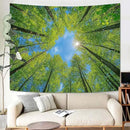 AMM Nature Forest Tree Celling Tapestry Lush Green Treetops Sunlit Tapestry for Bedroom Aesthetic Sky Sunlight Canopy Leaves Landscape Tapestries Wall Hanging for Living Room Dorm Office 80 x 60 Inch by CozyNest Decor