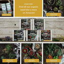 Organic Edible Flower Garden Seed Kit - 23pc Indoor Garden with Soil, Pots, Plant Markers, USDA Organic Non-GMO Seeds & Illustrated Instructions - Sunflower, Borage, Thai Basil, Dill, Nasturtium by GreenHaven Gardens