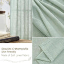 LAMIT Light Sage Linen Curtains 45 Inches Long for Bedroom, Semi Sheer Light Filtering Panels Bronze Grommet Neutral Drapes for Kitchen/Window/Bedroom, 2 Panels Set, 52 x 45 Inch by CozyNest Decor