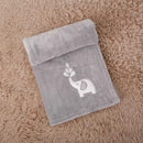 6 PCs Grey White Elephant Nursery Crib Bedding Set Quilt, Fitted Sheet, Skirt, Window Valance, Blanket, Diaper Organizer Baby Boy Elephant Theme Cot Bedding Set by TinyTreasures Baby Boutique