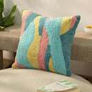 Tuffting Embroidery Decorative Throw Pillow Cover, 18 x 18 inches (Multi) by CozyNest Decor