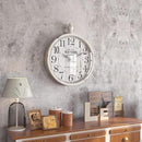 Menterry Retro Round Wall Clock. White Vintage Antique Style. Battery Operated Silent Wall Clocks for Farmhouse,Bathroom,Kitchen,Bedroom,Office, (11.8" H x 9.3" W) by CozyNest Decor