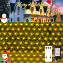 JMEXSUSS 360 LED Christmas Net Lights Outdoor Waterproof, Connectable 12ft x 5ft Net Lights Outdoor Mesh Lights with Remote, Plug in Warm White Net Lights for Bushes Shrubs Christmas Decorations by GreenHaven Gardens