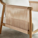 CHITA Braid Armchair, Modern Accent Chair for Living Room, Cream by CozyNest Decor