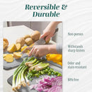 Cutting Boards for Kitchen - BPA-Free Chopping Board - Different Sizes & Non Slip Handles - Reversible, Large Cutting Board Set - Unique Gifts for Cooks Who Have Everything - 3-Pack Gray/Gray by CozyNest Decor