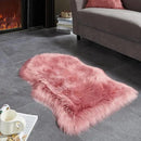 AMTOVO Faux Fur Rug, Blush Pink Small Area Rug, Fluffy Sheepskin Rug, Fuzzy Ultra Soft 2 x 3 ft Shag Rugs for Bedroom Sofa Throw Cushion Room Decor, Sheepskin by CozyNest Decor