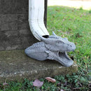 Dragon Garden Downspout Sculpture; Splash Block Anchor w/Ramp for Downspout Extension by GreenHaven Gardens