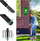 XDW-GIFTS Double Shepherds Hooks for Outdoor, 2-Pack Heavy Duty Garden Pole for Hanging Bird Feeder, Plant Baskets, Solar Light Lanterns, Garden Plant Hanger Stands with 5 Base Prongs by GreenHaven Gardens