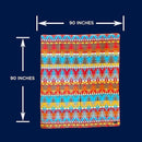 Beacon Blankets Southwestern Wigwam Native American Design Throw - 90" x 90" Blanket Only - Premium Plush Blanket Can be Used for Queen or King Size Bed by CozyNest Decor