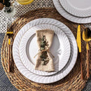 GBHOME Ceramic Dinnerware Sets,12 pcs Embossed Elegant Stoneware Plates and Bowls Sets, Housewarming Wedding Gift | Dishwasher & Microwave Safe | Dishes Set Service for 4 by CozyNest Decor