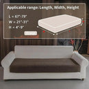 Couch Cushion Covers for Sectional Sofa, Stretch Soft Sofa Slipcovers Washable Wear-Resistant Universal Furniture Protector for Living Room(1 Piece Oversized Cover, Brown) by CozyNest Decor