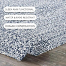 nuLOOM 2' x 8' Solid Hand Braided Indoor/Outdoor Area Rug, Pet-Friendly, High Traffic, Weather Resistant, for Patio, Balcony, Bedroom, Living, Dining Room, Wynn Navy by GreenHaven Gardens