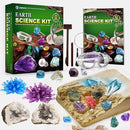 Japace Earth Science Kits for Kids Age 4-6-8-12-14, Birthstone Gemstone Dig Kit, Geology Kit with Break Your Own Geodes, Crystal Growing Experiment, Rock Mining Kit Birthday Gifts Toys for Boys Girls by TinyTreasures Baby Boutique