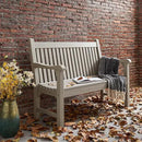 Psilvam Garden Bench, 2-Person Poly Lumber Patio Bench, All-Weather Outdoor Bench That Never Rot and Fade, Memorial Bench, Suit for Garden, Porch and Park(Grey) by CozyNest Decor