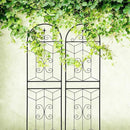 Metal Garden Trellis Rustproof Trellis for Climbing Plants Outdoor Flower Support (Black-4 Pack, 71"x19.7") by GreenHaven Gardens