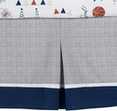 Lambs & Ivy Hall of Fame Sports Animals 5-Piece Crib Bedding Set - Gray/Blue by TinyTreasures Baby Boutique