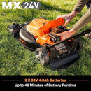 LawnMaster CLMF4819X 19-inch Brushless Cordless Mower with 2X24V MAX* 4.0Ah Battery and a Dual Charger 6 Cutting Position by GreenHaven Gardens