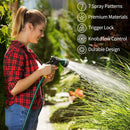 AUTOMAN-Garden-Hose-Nozzle, Metal Water Spray Nozzle with Heavy Duty 7 Adjustable Watering Patterns,Slip Resistant for Watering Plants,Lawn& Garden,Washing Cars,Cleaning,Showering Pets & Outdoor Fun. by GreenHaven Gardens