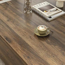 43” Square Coffee Table with Storage, Modern Large Square Center Table with 2 Drawers, Wood Coffee Table for Living Room, Walnut by CozyNest Decor