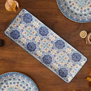 Bico Blue Talavera Ceramic 14 inch Rectangular Serving Platter, Set of 2, for Serving Salad, Pasta, Cheese, Ham, Appetizer, Microwave & Dishwasher Safe by CozyNest Decor