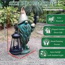 Gnomes Garden Statue Outdoor Décor with Solar Lights Lantern,Gnome Solar Light Figurines Outside Decorations for Yard，Lawn Patio, Balcony, Unique Housewarming Gifts by CozyNest Decor