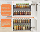 CAXXA 2 PK 2 Tier Mesh Kitchen Counter-top or Wall Mount Spice Rack Jars Storage Organizer, Bronze by CozyNest Decor