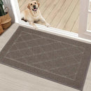 BEQHAUSE Dirt Trapper Door Mat 20" x 32", Doormat Non-Slip Entryway Rugs Washable, Dog Door Mat Stain Resistant and Absorbent Welcome Floor Mat for Front Back Door, Muddy Wet Shoes & Paws, Light Brown by CozyNest Decor