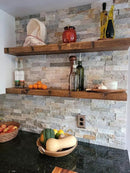 joelsantiques 72 Inch Wooden Floating Shelves for Wall - 72x9x2 in - Made of Natural Wood - Long Heavy Duty Rustic Rustic Wall Shelves for Bedroom - Perfect for Living Room, Kitchen - Medium Brown by CozyNest Decor