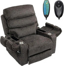 27in Extra Wide Power Lift Recliner Chair for Big Tall with Extended Footrest Heat Massage, Oversized Electric Lift Recliner Chairs for Adults Elderly Seniors, Arm Storage & Cup Holders by CozyNest Decor