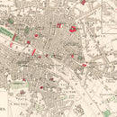 Vintage Map of the Paris French Revolution, 1789