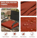Patio Chair Cushions 17 X 16 X 3 Inch Waterproof Outdoor Seat Cushions for Patio Furniture, Outdoor Sofa Couch Pads with Ties & Handle, Set of 2, Terra Red by GreenHaven Gardens