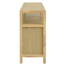 Bohemian Style Rattan Buffet Storage Cabinet with Solid Wood Frame