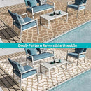 HEBE Outdoor Rug Waterproof 8x10, Reversible Plastic Straw Rug RV Camping Rug, Indoor Outdoor Patio Mat Clearance, Outside Carpet for Porch,Deck,Camper,Balcony,Backyard,Picnic by GreenHaven Gardens
