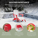 WestinTrends Outdoor Ottoman, Patio Adirondack Ottoman Foot Rest, All Weather Poly Lumber Folding Foot Stool for Adirondack Chair, Widely Used for Outside Porch Pool Lawn Backyard, Red by CozyNest Decor