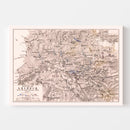 Vintage Map of the Battle of Leipzig, 1813