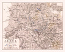 Vintage Map of the Battle of Leipzig, 1813