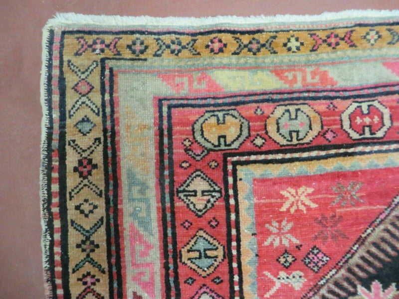 5' X 9' Antique Karabagh Caucasian Rug Handmade Wool Carpet Organic Dyes Nice
