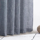 MYSKY HOME Semi Sheer Curtains 84 Inch Length, Living Room Curtains & Drapes Boho Sheer Light Filtering for Sliding Glass Door Windows Soft Elegant Rod Pocket, 50" x 84", Dusty Blue, 2 Panels by CozyNest Decor