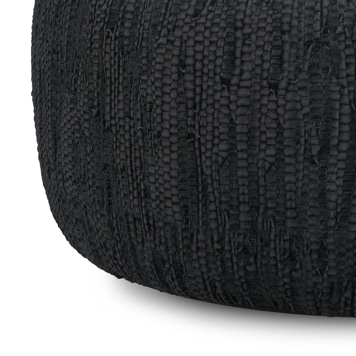 Fredrik - Round Pouf - Black, photo 8 of 9