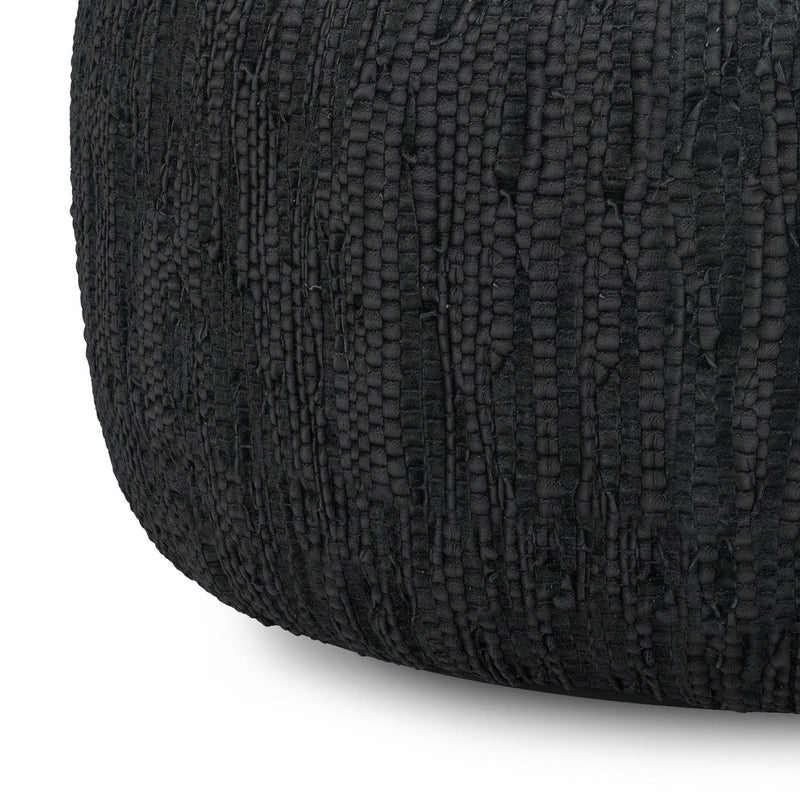 Fredrik - Round Pouf - Black, photo 8 of 9