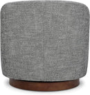 CHITA Swivel Accent Chair, FSC Certified Upholstered Fabric Barrel Chair for Living Room, Fully Assembled, Dark Grey by CozyNest Decor