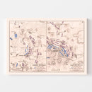 Vintage Map of the Battle of Gross Beeren, 1813