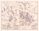 Vintage Map of the Battle of Gross Beeren, 1813
